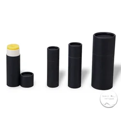 Hot Sell Eco Friendly 0.4/0.6/2.1OZ Kraft Cardboard Lip Balm Container 100% Biodegradable Paper Cosmetic Push Up Empty Tubes