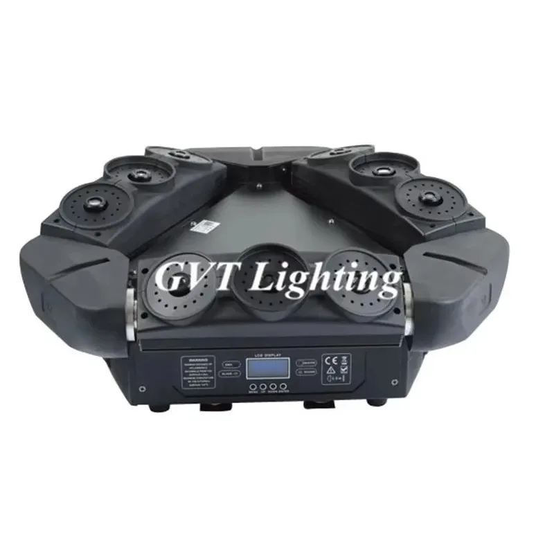 Neues Design, hochwertiges 16-Kanal-RGB-Spinnenlicht DMX512, 9 Augen, Spinnen-Moving-Head-Laserlichter für DJ, Disco, Bar, Show, Bühnenbeleuchtung