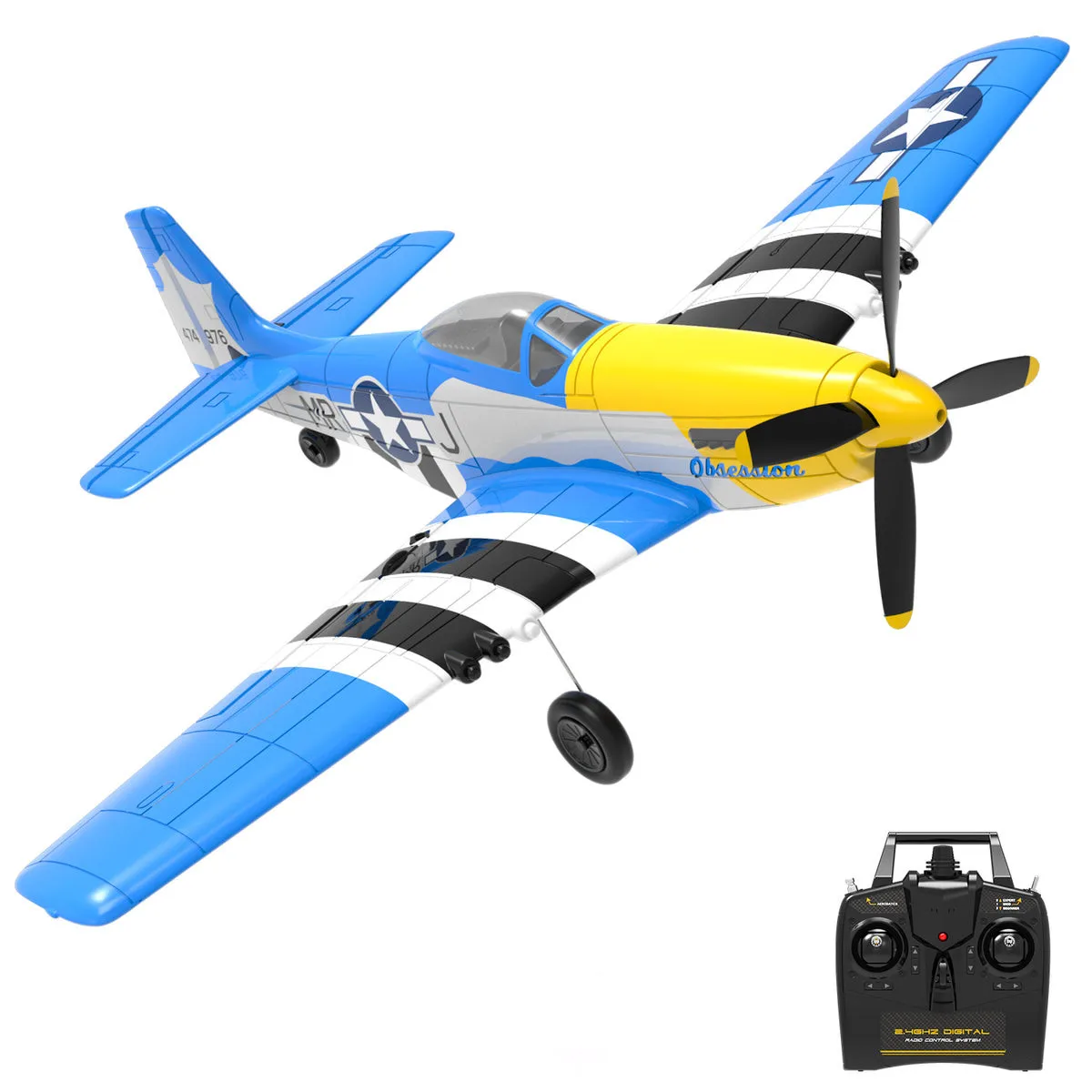 

Самолеты P51D Mustang 4Ch для начинающих RC RTF со стабилизатором Xpilot, игрушки для детей