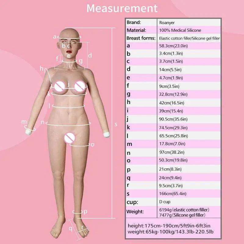 Silicone Big Boobs Fack Vagina Full Body Suit With Head and Foot Male to Female Cosplay Costume For Man Crossdressing Trans