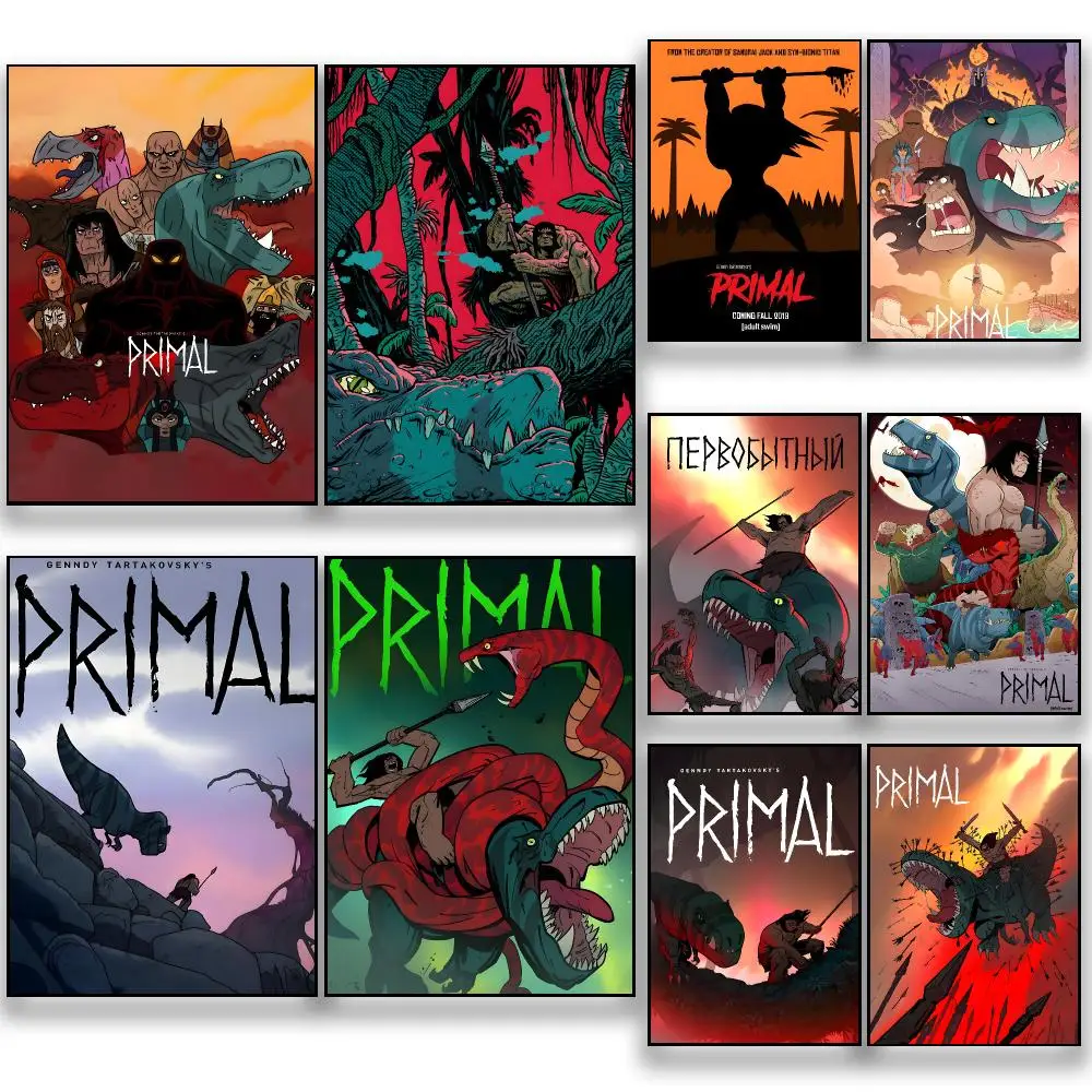 Series P-Primal Poster HD Removable Wall Art Gift Bedroom Lounge Dorm Office Gaming Cafe Bars
