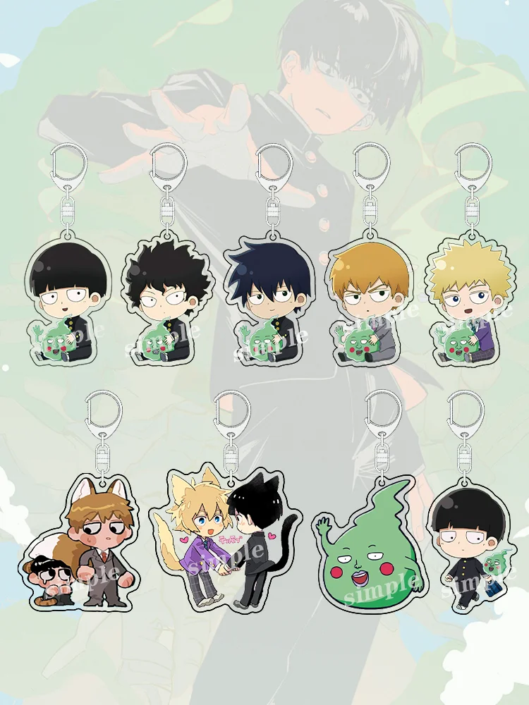 

Mob Psycho 100/Mobu Saiko HyakuONE Reigen Arataka Kageyama Shigeo Ekubo Cosplay Acrylic Keychain Schoolbag Pendant Cartoon Anime