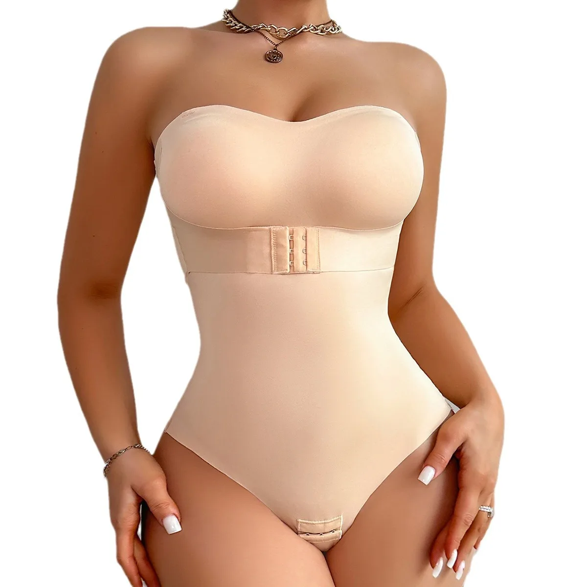 

Prayger New Corset Women Sexy Shapers Bra Lifter Thong Bodysuits Slimming Waist Invisible Underwear Strapless Lingeries