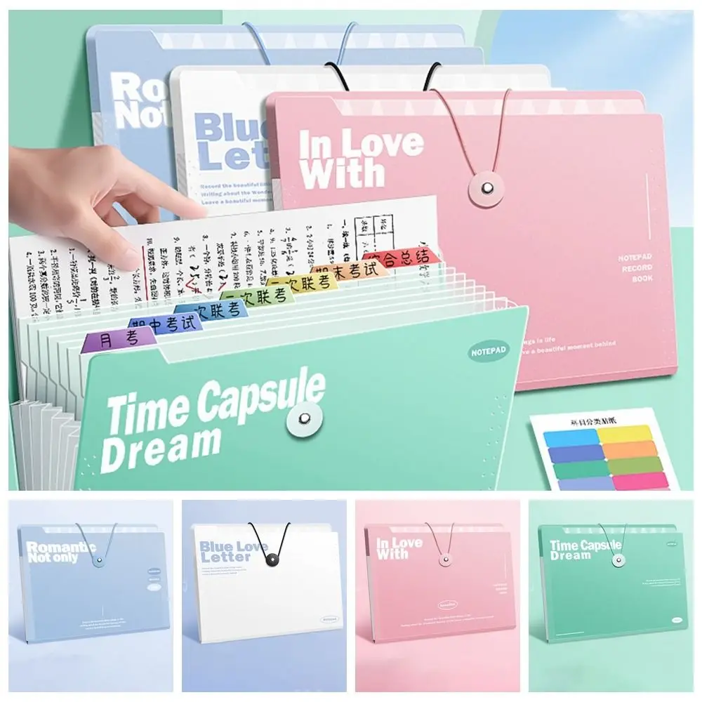 12-kieszeniowa teczka na organy A4 Folder z wkładką Wielowarstwowa teczka na dokumenty Rozszerzana wodoodporna torba do przechowywania dokumentów Papier testowy