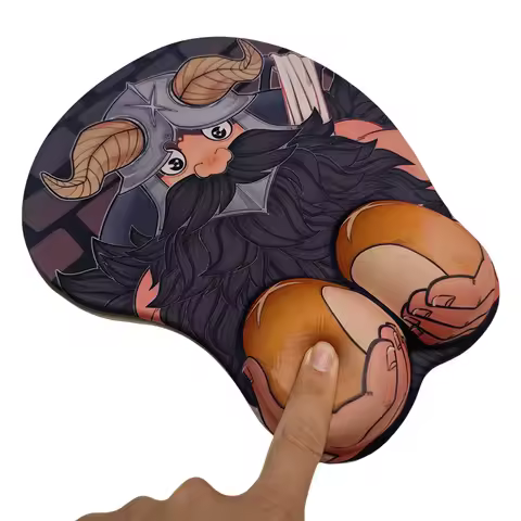 Anime Senshi Funny 3d Mouse Pad Spoof Game Table Mat Cute Man Wrist Rest Silicone