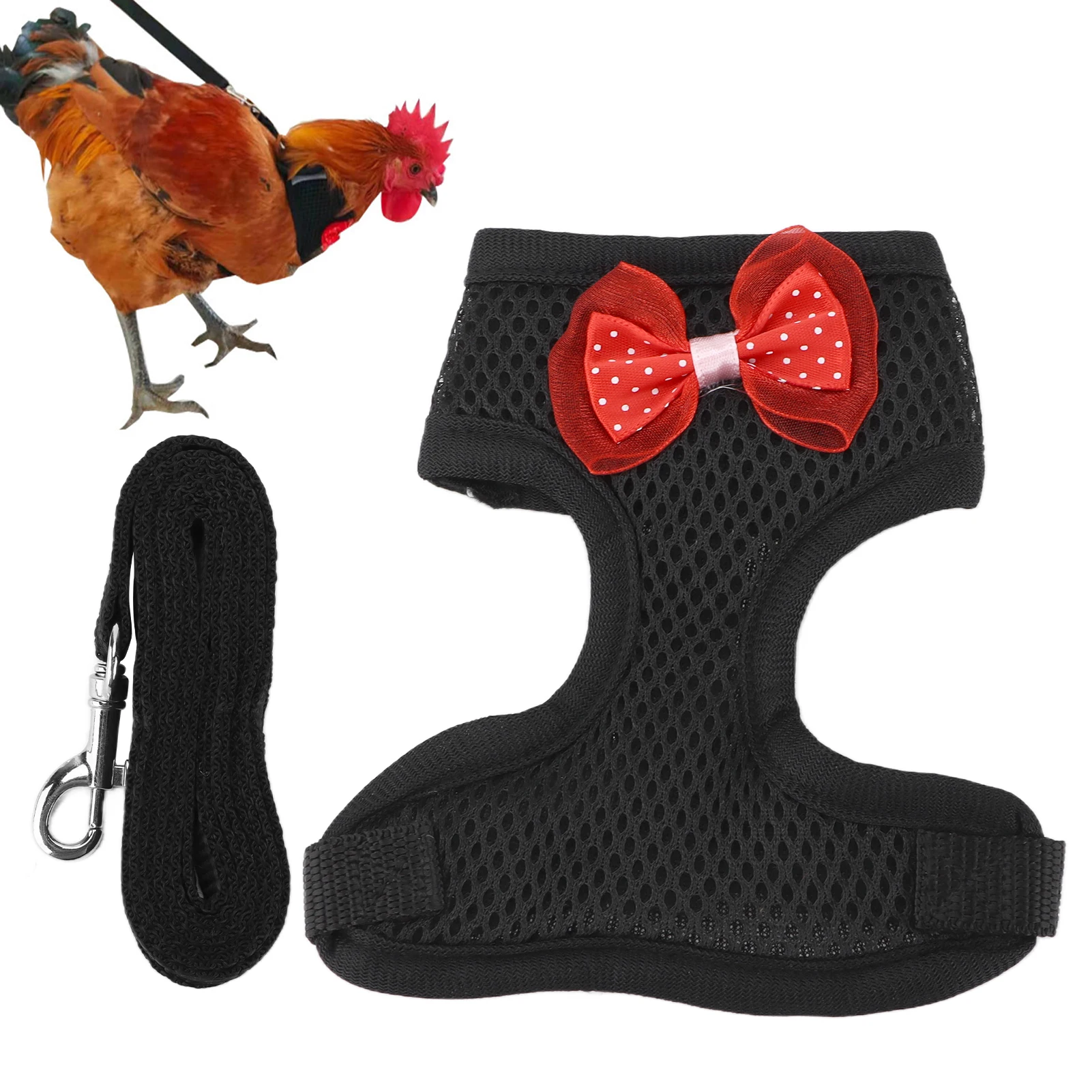 

Adjustable Chicken Harness And Leash Comfortable Breathable Hen Pet Vest For Hen Roosters