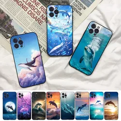 Ocean Animal Cute Dolphin Phone Case For iPhone 15 14 11 12 13 Mini Pro XS Max Cover 6 7 8 Plus X XR SE 2020 Funda Shell