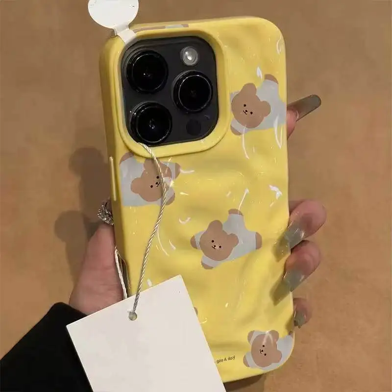 Phone Case For iPhone 11 12 13 14 15 16 17 Pro Max Plus Air INS Korea Cute Multiple Little Bears Shockproof Soft Silicone Cover view 4