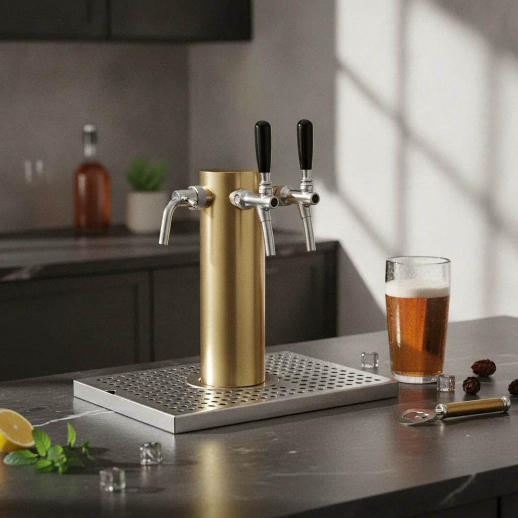 Stainless Steel Beer Tap Dispenser Reflective Keg Beer Dispenser Drink Equipment Rustproof Leak-Resistant