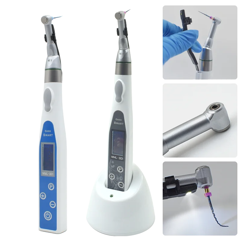 Dentals Endodontics Wireless LED Endos Motors 16:1 Contras Angle Handpiece 9 Modes