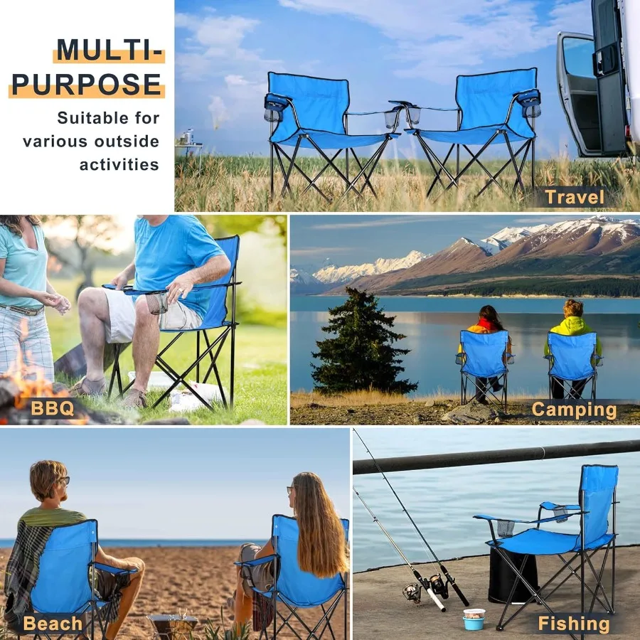 كرسي تخييم محمول، كراسي قابلة للطي في الحديقة الخارجية للبالغين، كراسي كبيرة قابلة للطي شديدة التحمل لصيد الأسماك على الشاطئ #6