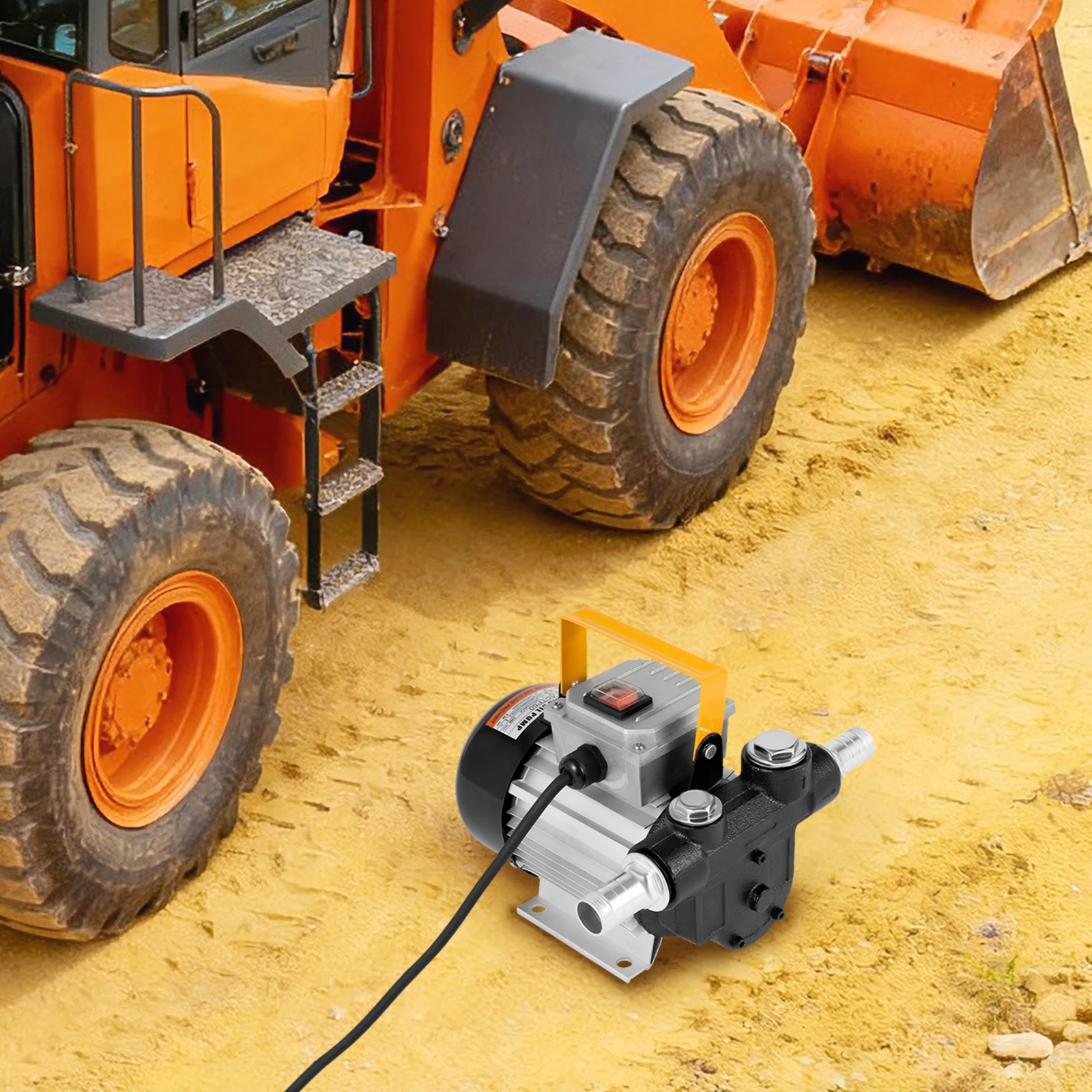 

Portable Electric Oil Transfer Pump AC Self Priming Diesel Fuel Pump with Flowmeter High Flow Rate 550W Cast Iron Construction