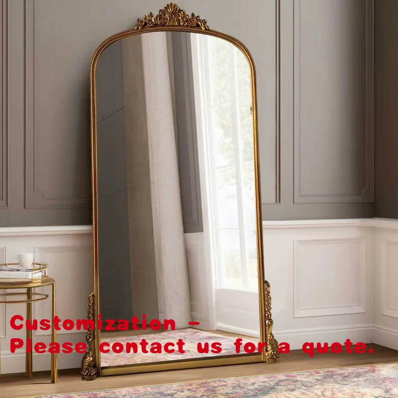 

Customize.Manufacture Home Decor Floor Mirror European Luxury French Dressing Mirrors Antique Baroque Full Body Floor Mirror