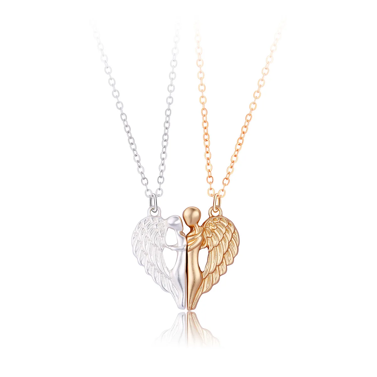 Colliers classiques en forme de cœur pour hommes et femmes, chaîne magnétique pour attirer la clavicule, accessoires de bijoux, cadeaux de fête, article de Couple