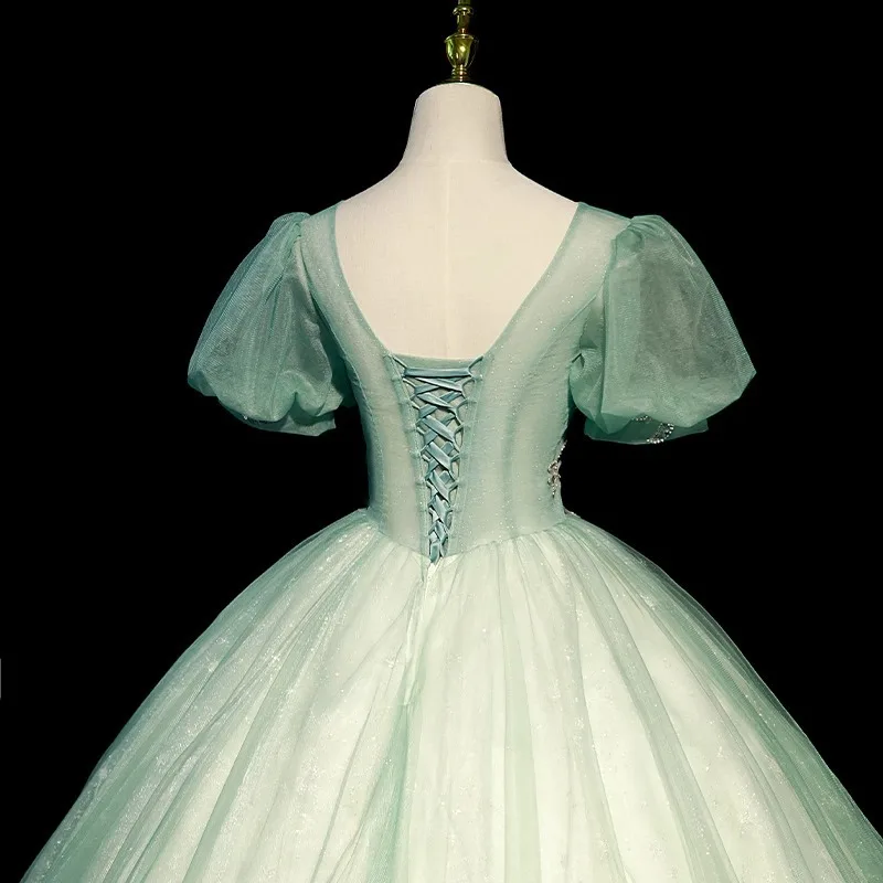 DSP Quinceanera Dresses 2024 Puffy Sleeves Vestidos De 15 Anos Prom Party Gown with Appliques