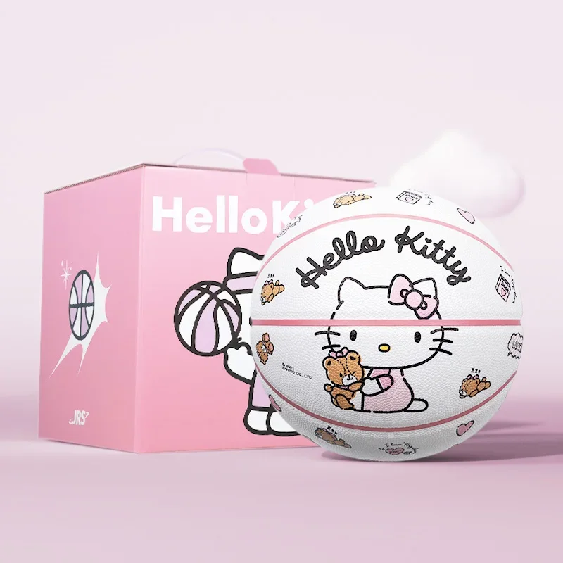 Sanrio Cartoon Basketball Kawaii My Melody Kuromi Cinnamoroll Basketball Rubber Pu Leather No. 7 Basketball Sports Kids Gift