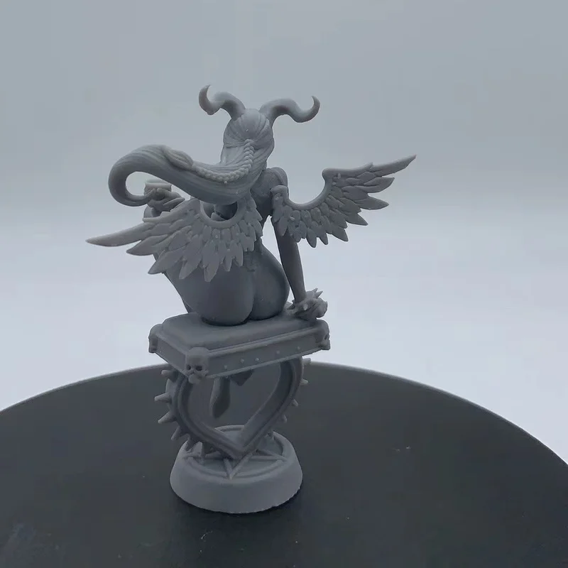 Anime rysunek 1/24 skala zestaw figurek z żywicy Fantasy kobieta Succubus 84mm całkowita wysokość niezmontowane i niepomalowane zabawki Diorama