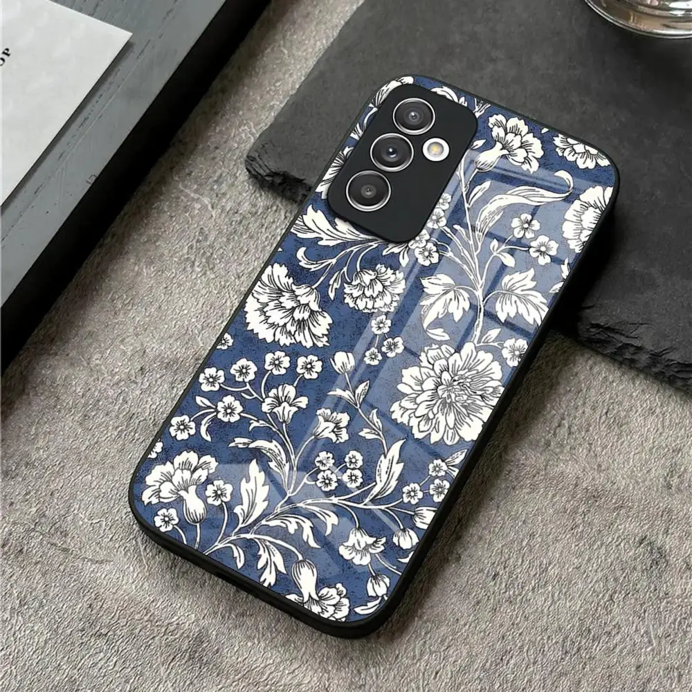 William Morris Strawberry Thief Phone Case for Samsung S24 Ultra S23 S22 S20 Fe S21 Galaxy A54 A34 A24 A53 Note 20 Glass Cover