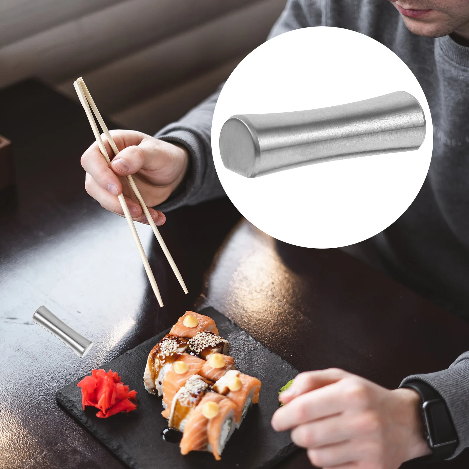 

Chopstick Rest Stainless Steel Lightweight Spoon Fork Holder Small Kitchen Table Desktop Cutlery Stand Decorative