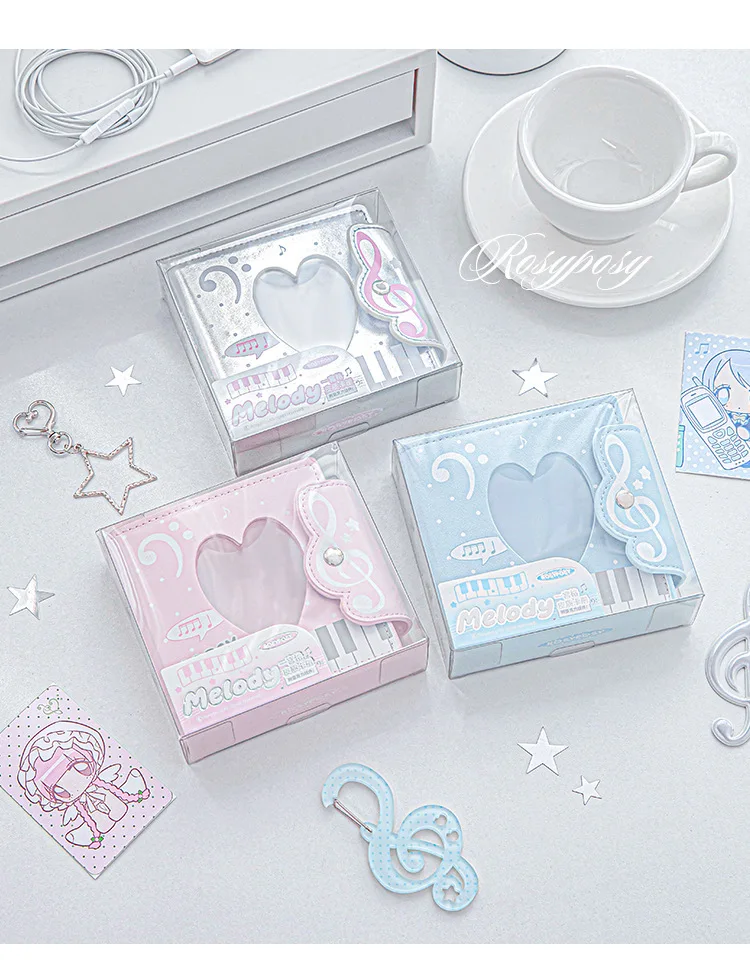 MINKYS Kawaii Wellenmuster PU-Leder 3-Ring Kpop Fotokarten-Sammelmappe 3 Zoll Ein-Taschen-Idol-Karten-Organizer Aufbewahrungsbuch – Detail 13