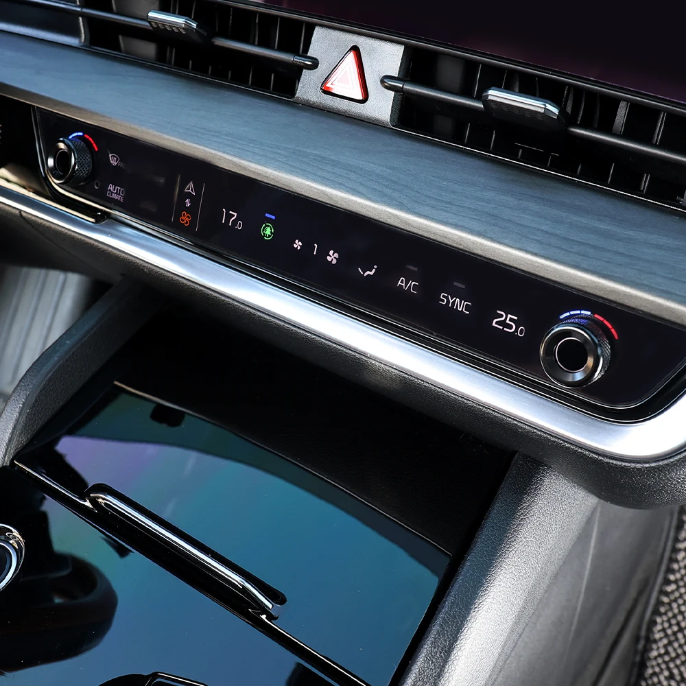 2 قطعة الألومنيوم التيار المتناوب تعديل المقبض غطاء الكسوة لكيا سبورتاج 2023-2025 كيا EV6 2022-2024 كيا كرنفال 2022-2024 اكسسوارات