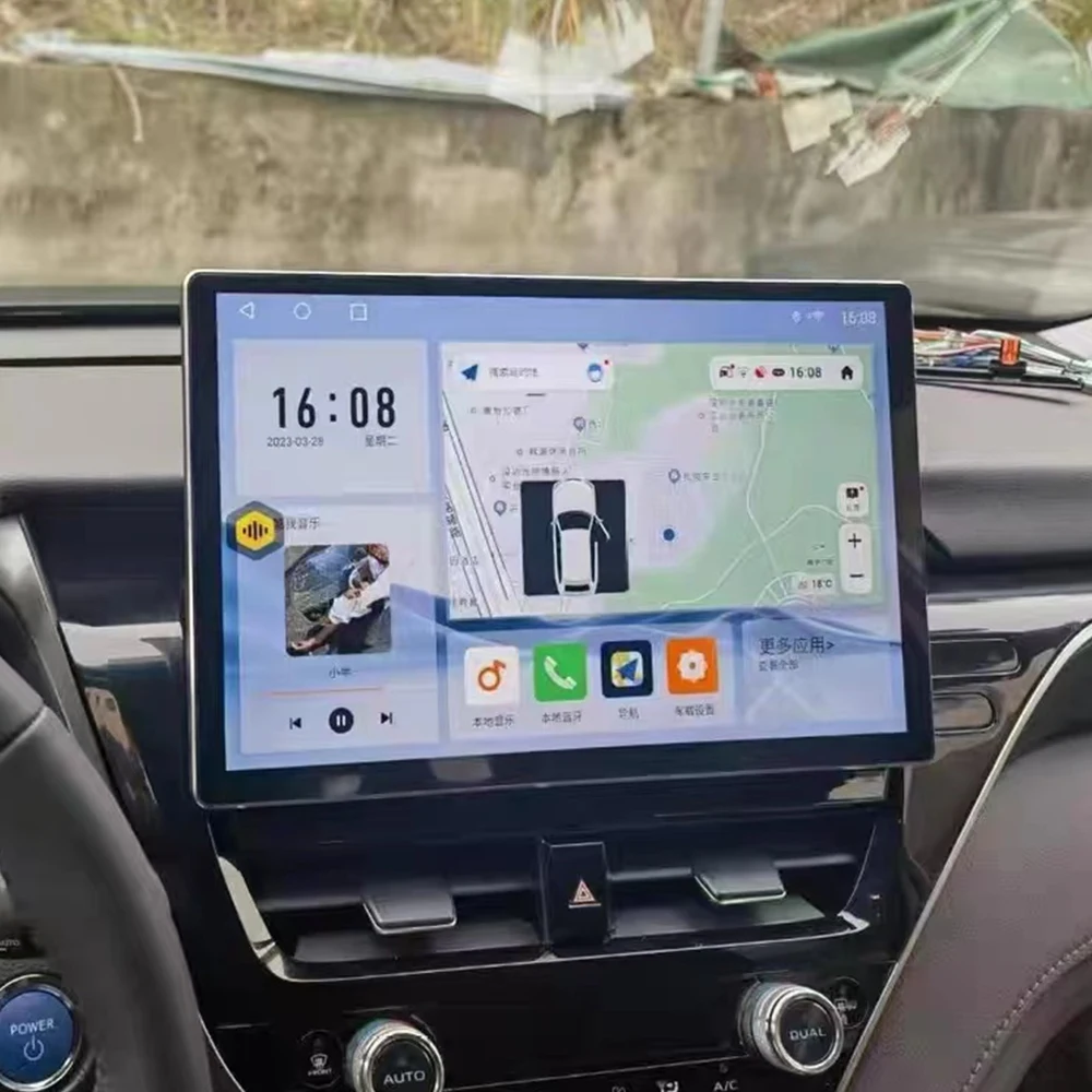 

Автомобильный видеоплеер на Android 13, 2K экран 13,3 дюйма для TOYOTA Camry 2021 2022 Гибридный JBL Стерео GPS навигатор беспроводной Carplay