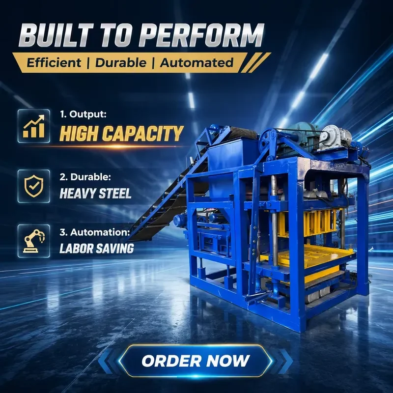 High Quality Semi Automatic Hollow Concrete Brick Making Machine QTJ4-28 Block Machine