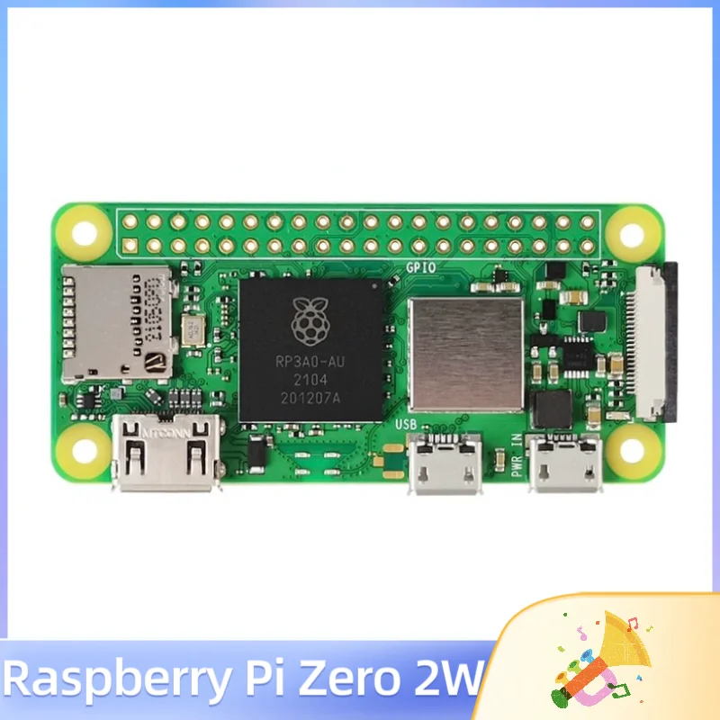 Raspberry Pi ZERO 2 Вт/ZERO 2 Втч 1 ГГц четырехъядерный 64-битный процессор Arm Cortex-A53 512 Мб SDRAM WIFI Bluetooth плата