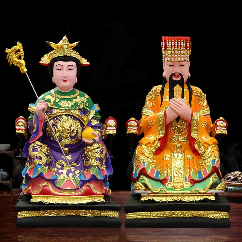 Home Buddha statue ornaments Painted statue of the Queen Mother of the Jade Emperor Offering Buddha statues at home Resin crafts