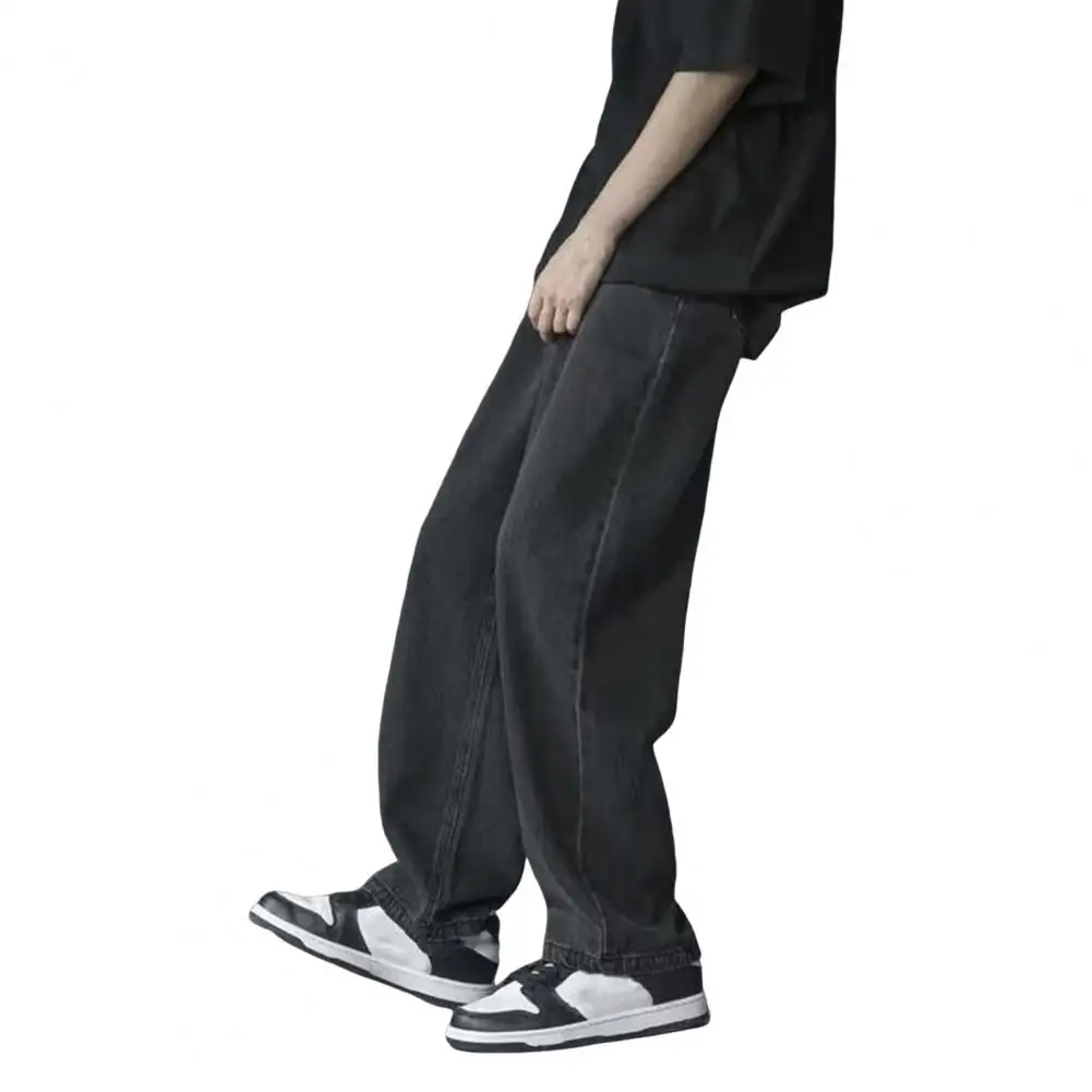 

Deform-resistant Men Jeans Men's Wide Leg Baggy Jeans Retro Streetwear Fashion for Outdoor Travel Korean Style Clothing Men