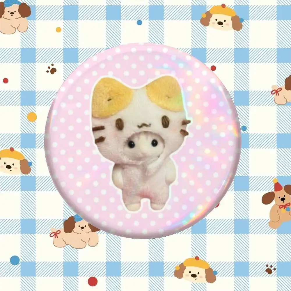 Cute S-sylvanian F-families Anime    Badge Tinplate Meme Round Brooch for Hat Bag Creative Lapel Jewelry Accessories Gifts
