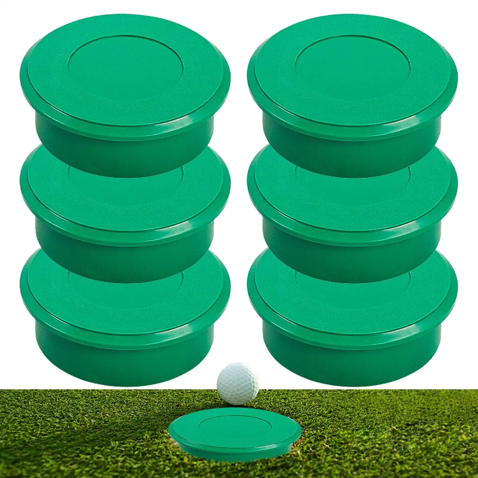 6PCS Golf Hole Covers Waterproof Putting Green Plugs for Outdoor Sports Field Protection, Garden Lawn Competition Hole Guards