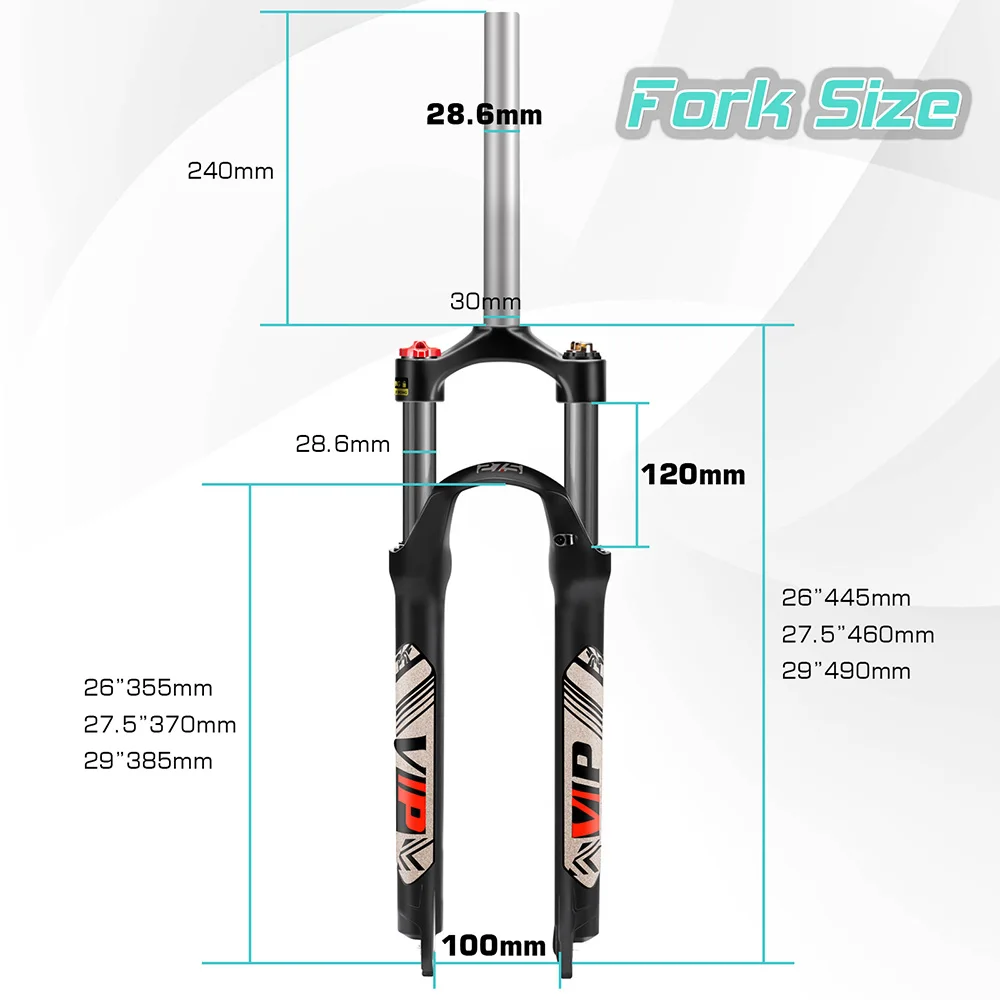BUCKLOS Fahrradgabel 26 27,5 29 Zoll Luft-MTB-Gabel 9*100mm 15*100mm Federung Mountainbike-Gabeln Gerade/Konische Gabelschaft – Detail 39