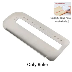 Plastic Ruler or Stainless Steel Ruler for Mbrush Food Printer Inkjet Mini Printer or Stainless Steel Ruler for Printing Pen