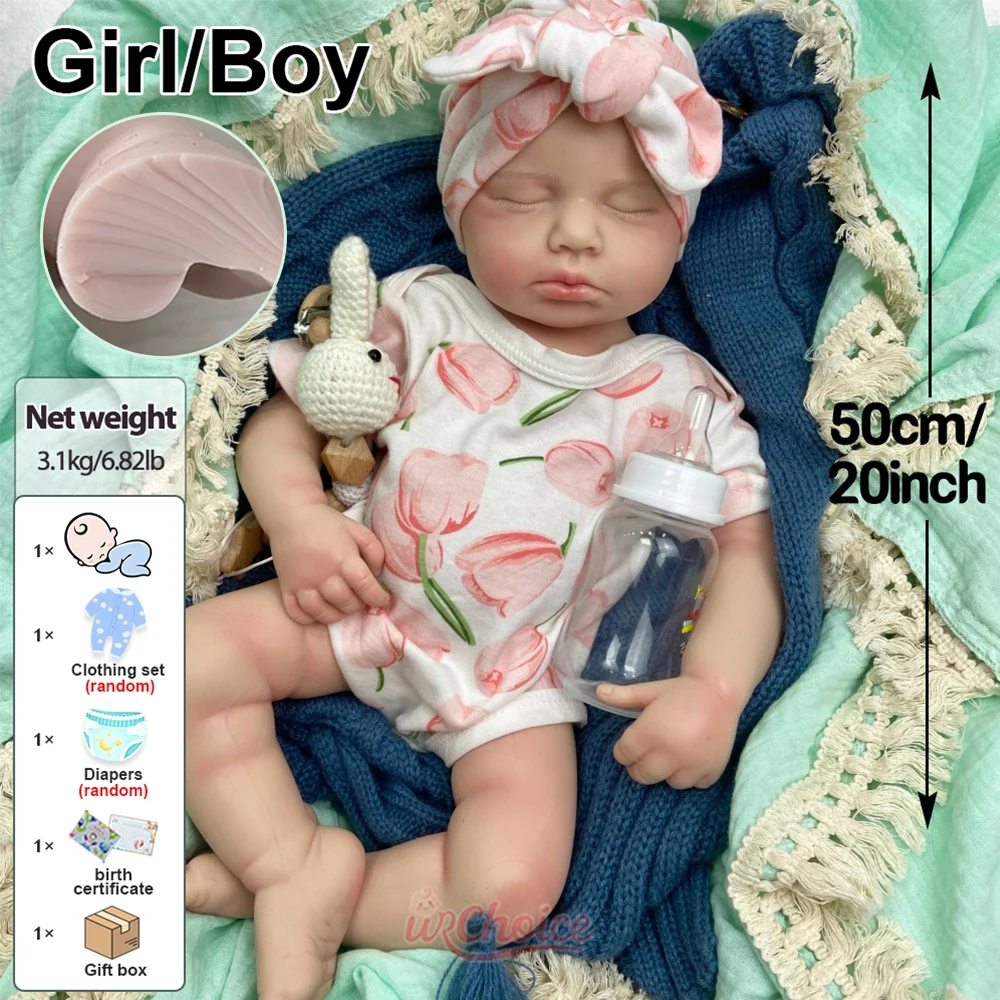 Handmade Realistic Skin Veins 50cm Silicone Reborn Doll Soft Feeling Can Open Mouth Loulou Washable Doll Comfortable to Hold for Alzheimer's Disease Patients Care view 6