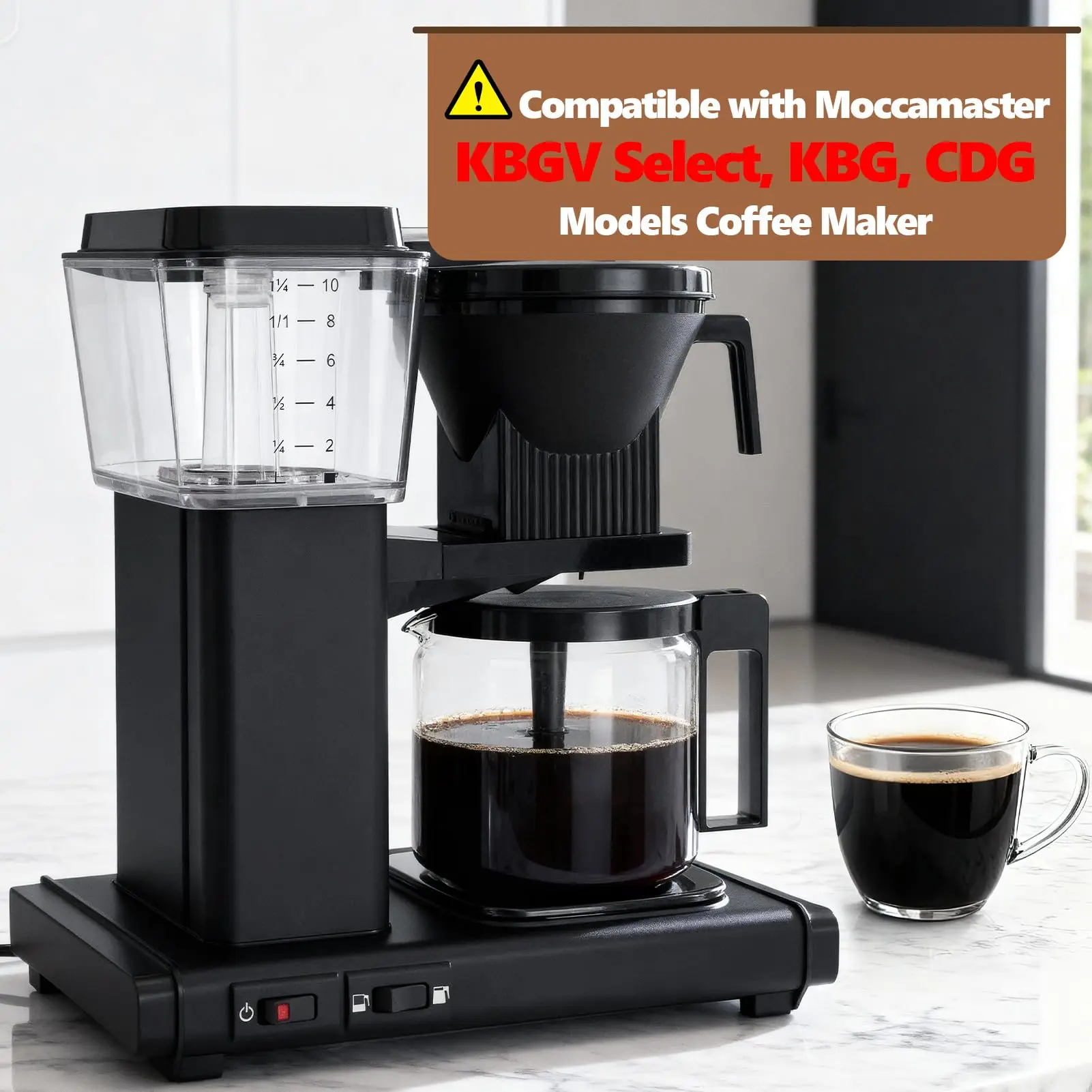 Para Technivorm 89830, Moccamaster KBG, KBGV e CDG KBG, Acessórios para Máquina de Café, Jarra de Vidro de 1,25L
