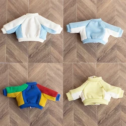 1/12 Bjd Dolls Crewneck Sweatshirt Color Blocking Casual Hoodies Doll Clothes For Ob11 Bjd Doll, Ymy Dod Ddf Doll