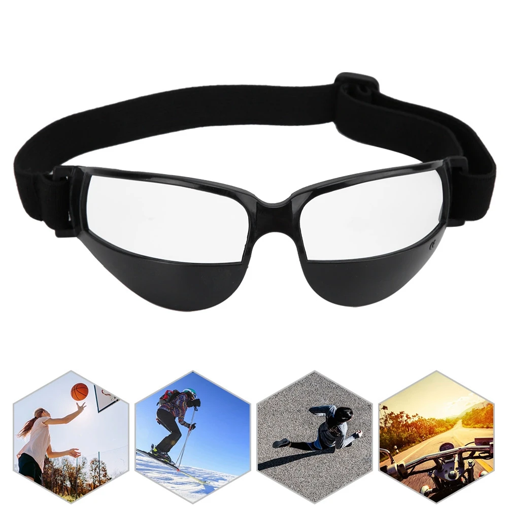 

ZK30 Basketball Dribbling Training Eyes Protection Glasses Outdoor Sports Goggles Labour protection glasses (Black)