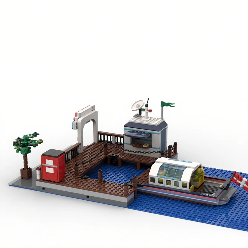 

721pcs MOC City Canal Tours Modular Buildings Building Blocks STEM Christmas toy Gift STEAM Learning Hands-on ability up