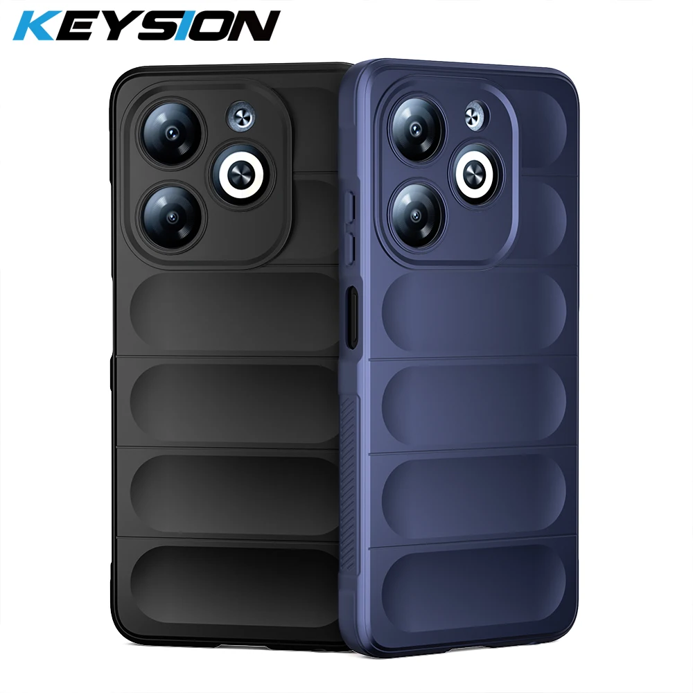 KEYSION Shockproof Case for Infinix Smart 8 8 HD Anti-skid Soft Silicone Phone Back Cover for Infinix Hot 40 40i 40 Pro