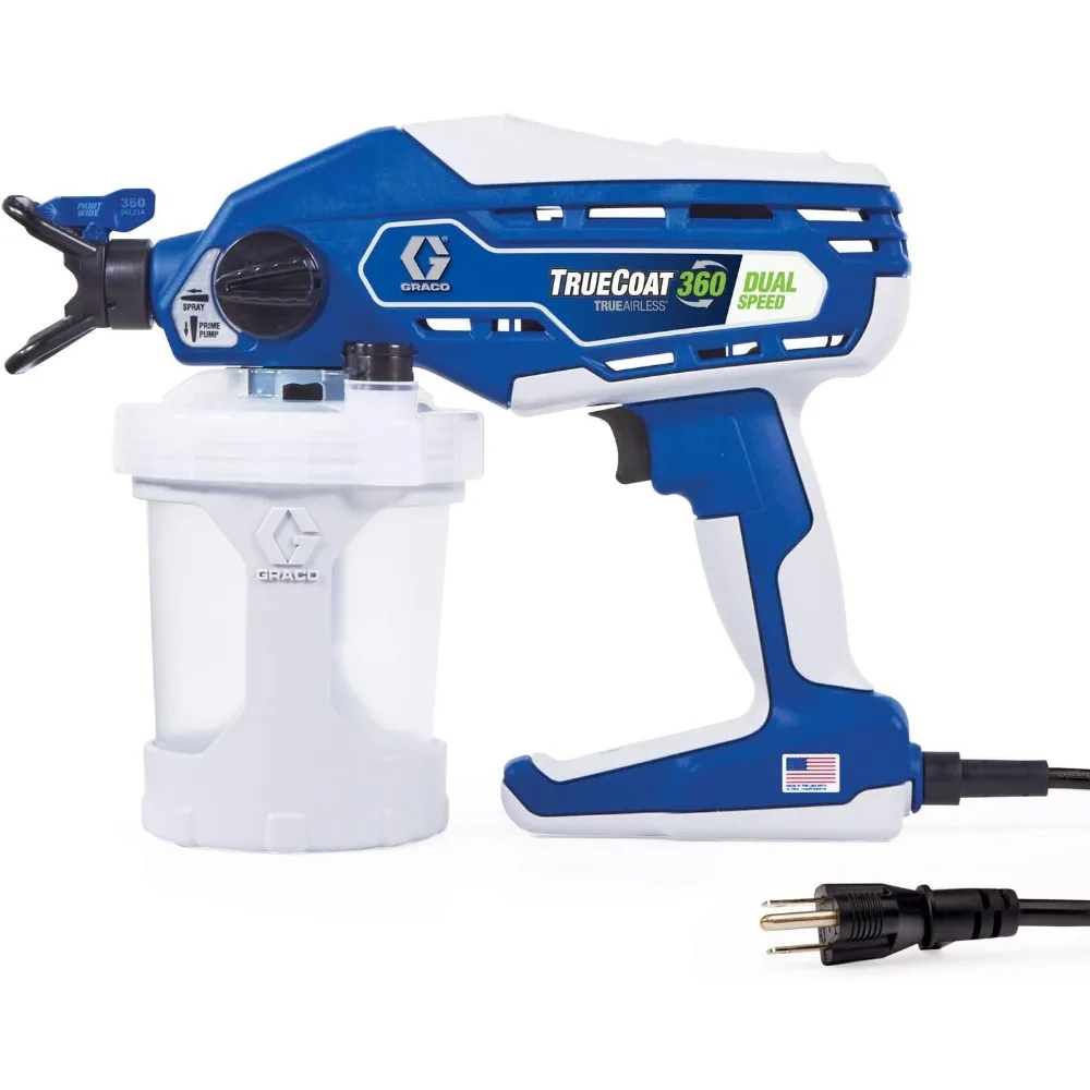 

26D281 TrueCoat 360 Dual Speed Paint Sprayer, Blue/White
