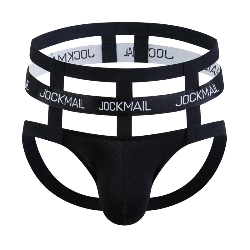 

JOCKMAIL Sexy Men Bondage Underwear Jockstrap Mesh G Strings Panties Lingerie Thong Tangas Cueca Gay Underwear Sissy Penis Pouch