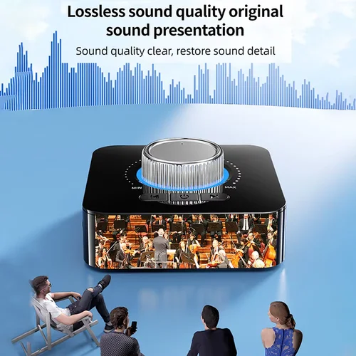 Imagen 2 del producto Transmisor receptor de Audio Bluetooth 6,0 TF/U-Disk RCA 3,5mm 3,5 AUX Jack adaptador inalámbrico de música para altavoz de coche amplificador de auriculares