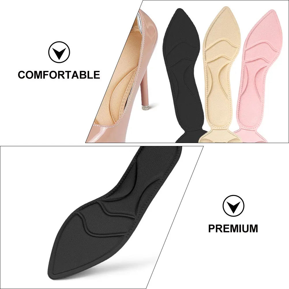 

3 Pairs High Heel Insole Women Shoes Cushion Inserts Breathable Heel Pads Support Liners Pain Relief Friction Reduction Wear