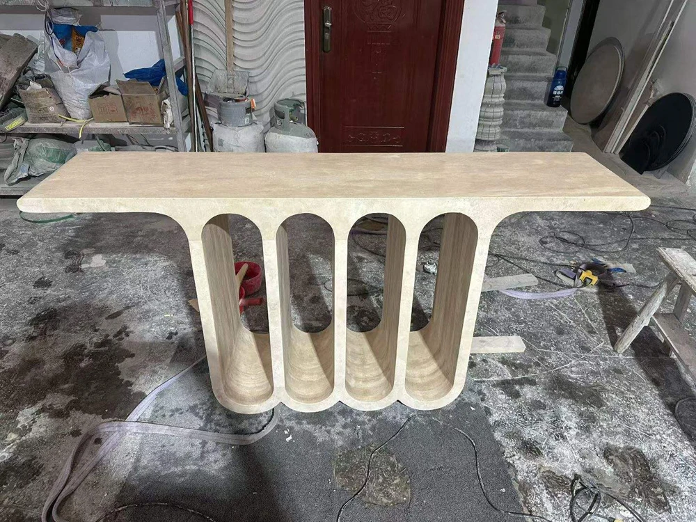 Mesa de Comedor de Travertino con Base de Pedestal, Fácil de Limpiar y Duradera, Mesa de Comedor Informal para Sala de Estar, Mesa de Comedor de Mármol Calacatta Viola de Moda