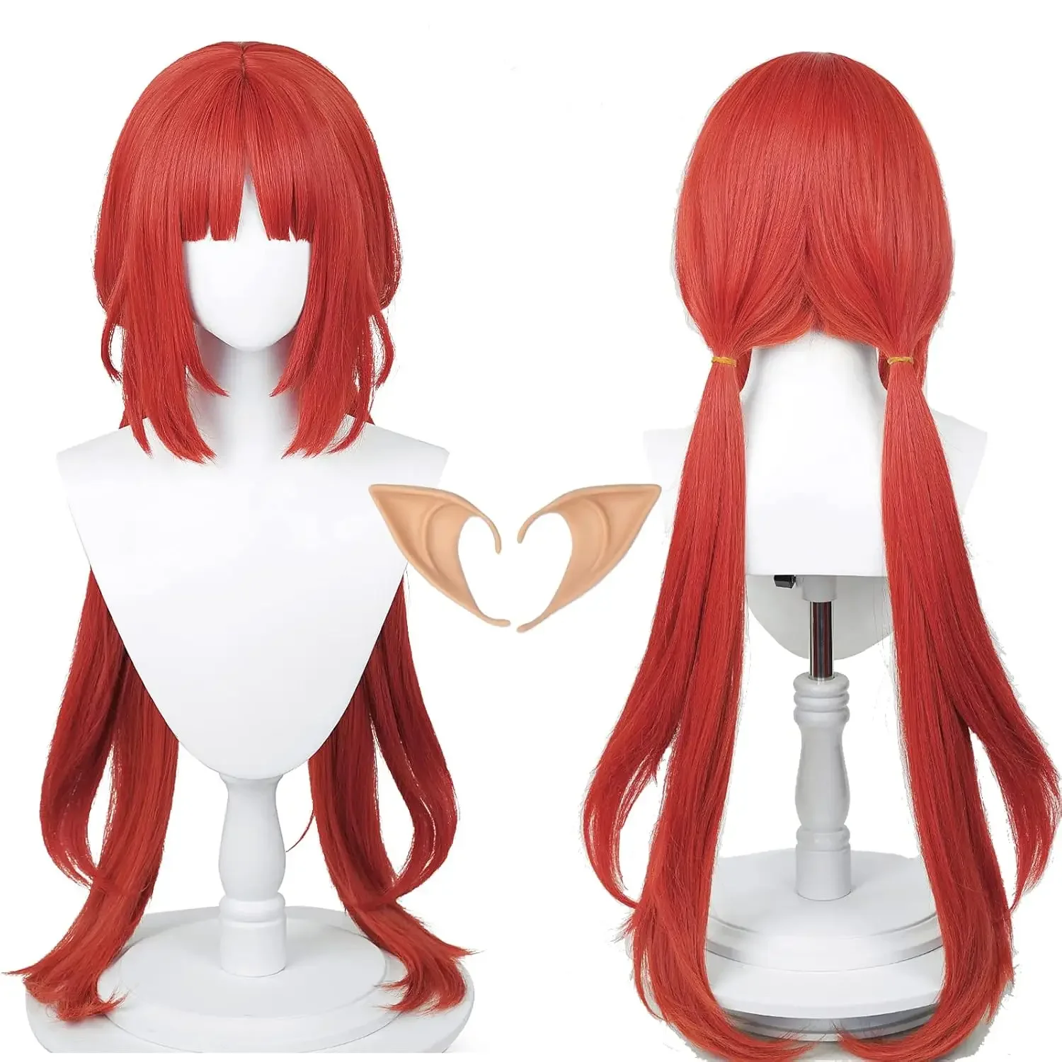 Nilou Cosplay Wig Orange Women Girls Game Cos Wigs Heat Synthetic Fiber Role Playing Hair Wig for Halloween Party