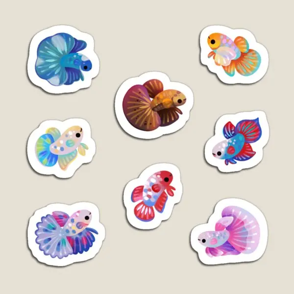 Betta 2  Magnet Stickers for Fridge Organizer Toy Colorful Funny Home  Kids Cute Children Magnetic Refrigerator Baby Decor