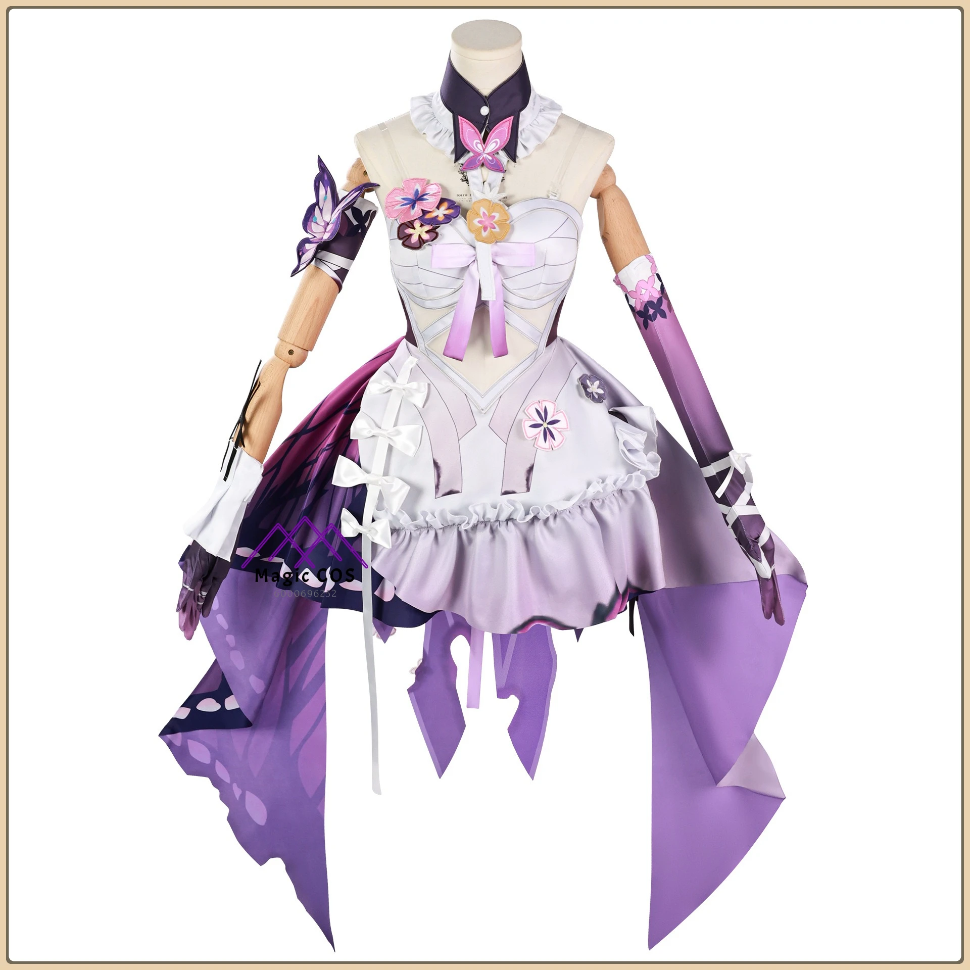 

Game Honkai: Star Rail Xiadie Cosplay Costume Purple Backless Gown Full Set High Quality Anime Role Playing Clothes (Female)