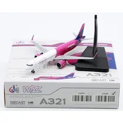 LH4196 Alloy Collectible Plane Gift JC Wings 1:400 Wizz Air Abu Dhabi Airbus A321NEO Diecast Aircraft JET Model A6-WZA