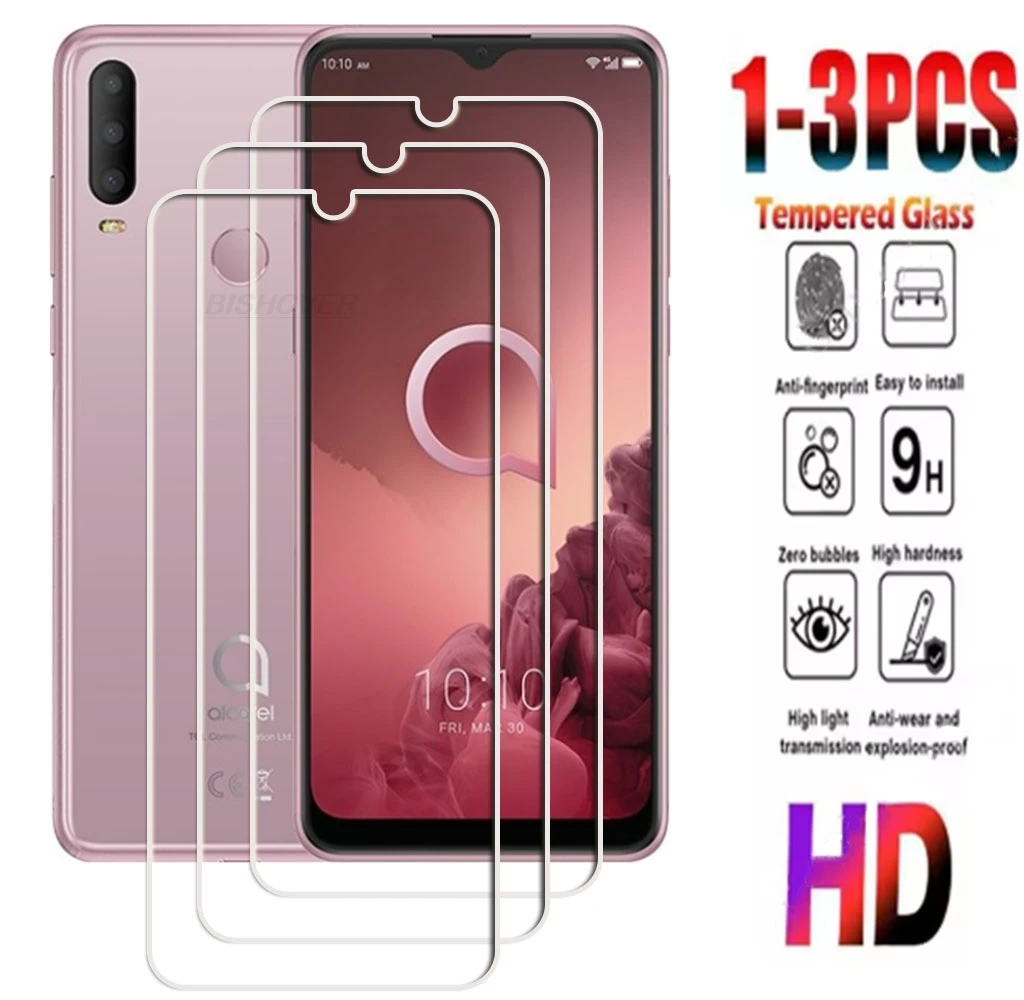 

1-3PCS 9H HD Tempered Glass For Alcatel3X2019 5048Y, 5048A 6.52" Alcatel 3X (2019) Screen Protector Cover Film